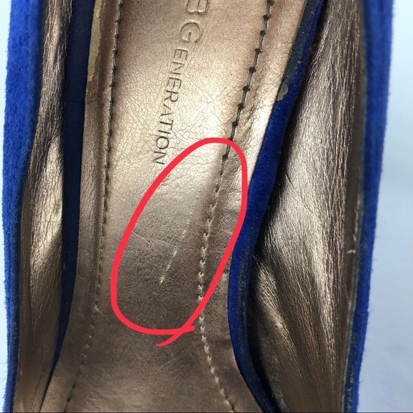 BCBGeneration Parade Blue Leather Pumps Heels - Picture 6 of 8